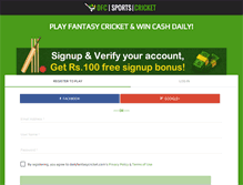 Tablet Screenshot of dailyfantasycricket.com